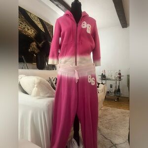 PINK ombré 3/4 sleeves sweatsuit